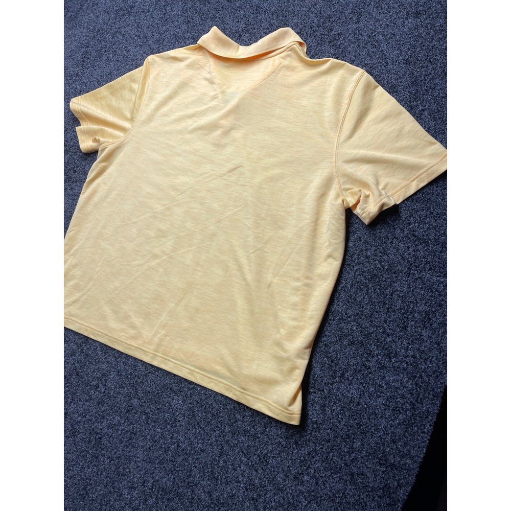 Haggar Mens XXL Yellow Heathered Short Sleeve Performance Polo Shirt RN40330 - Picture 6 of 6